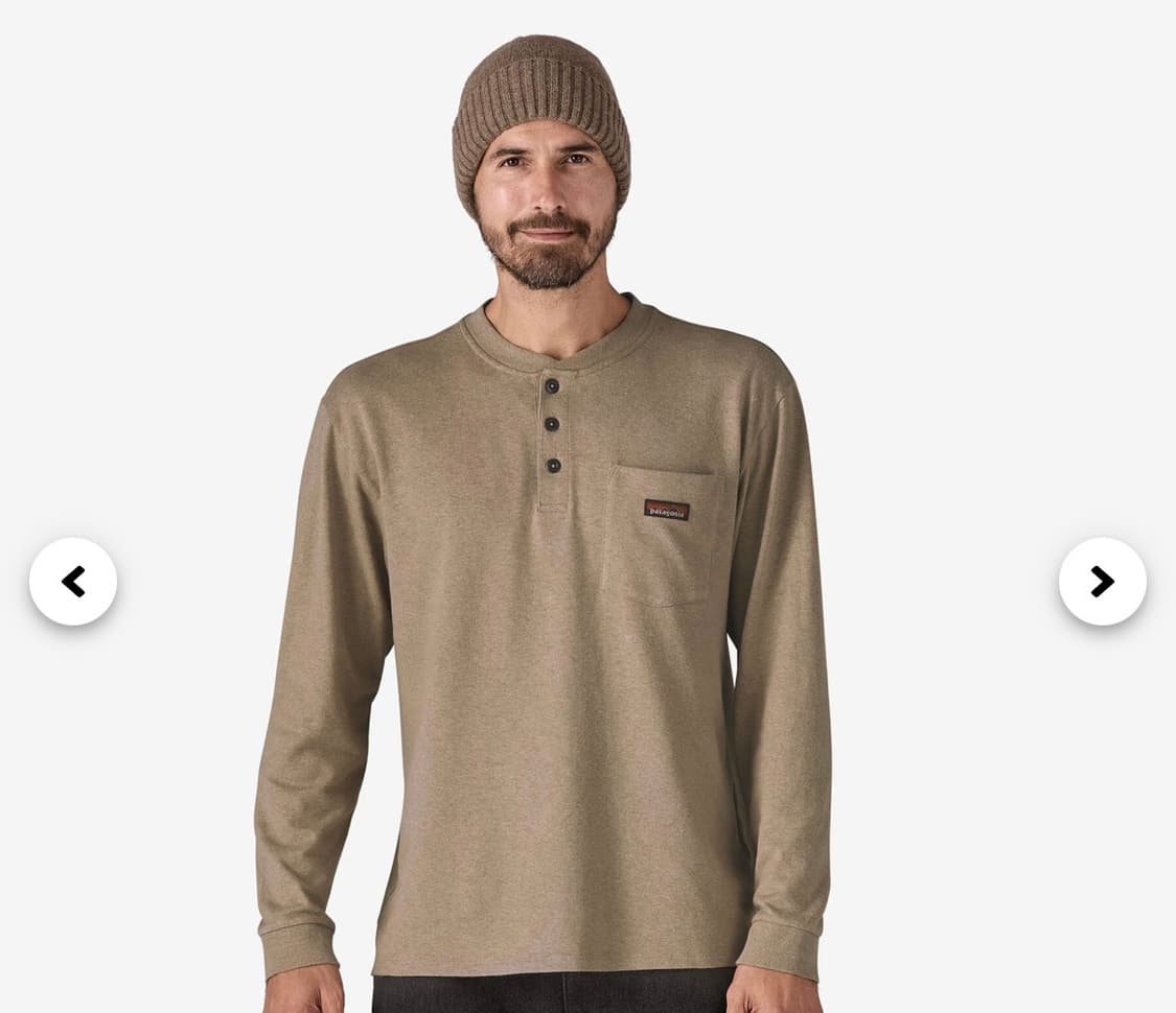 파타고니아 멘즈 롱-슬리브드 워크 헨리 포켓 티 상품이미지3