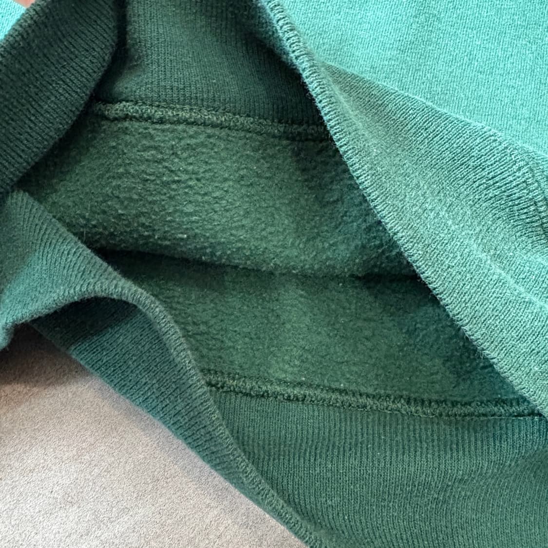 90s 90년대 미국 생산 러셀 블랭크 그린 스웻셔츠 상품이미지8