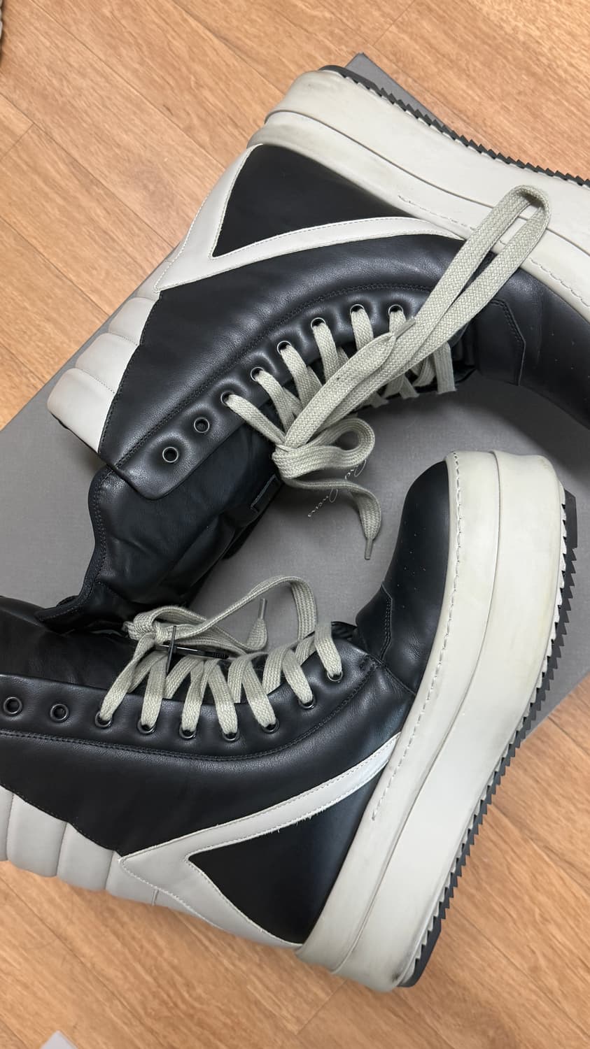 [42, 1회착] 릭오웬스 메가지오바스켓 런웨이 젠테발 밑창보강 블랙펄 상품이미지6