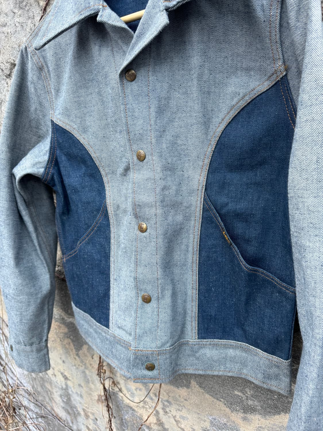 Rare!! 70s lee 리버시블 인디고 데님 자켓 데드스탁급 상품이미지5