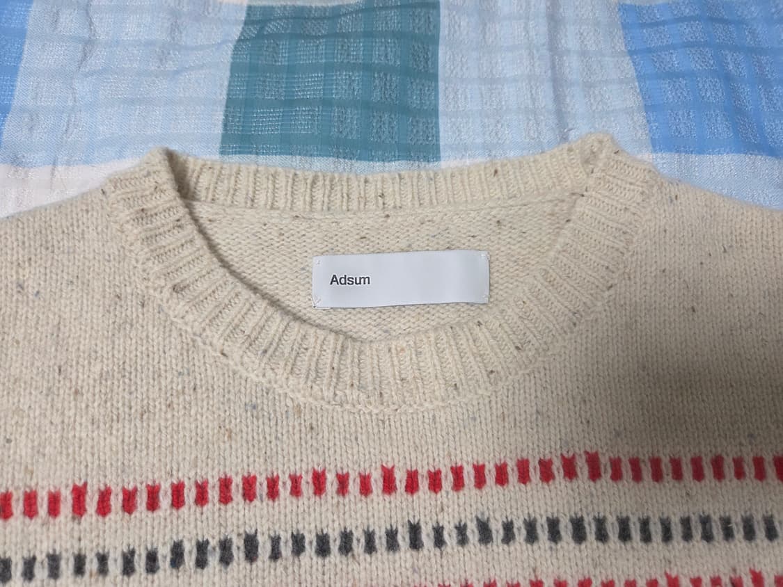 [M]Adsum Flecks Sweater Square Stripe 니트 상품이미지3