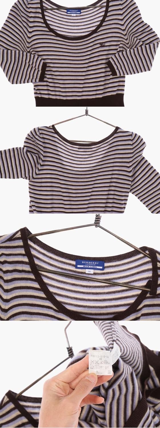 빈티지 버버리 블루라벨 스트라이프 7부 원피스 상품이미지2