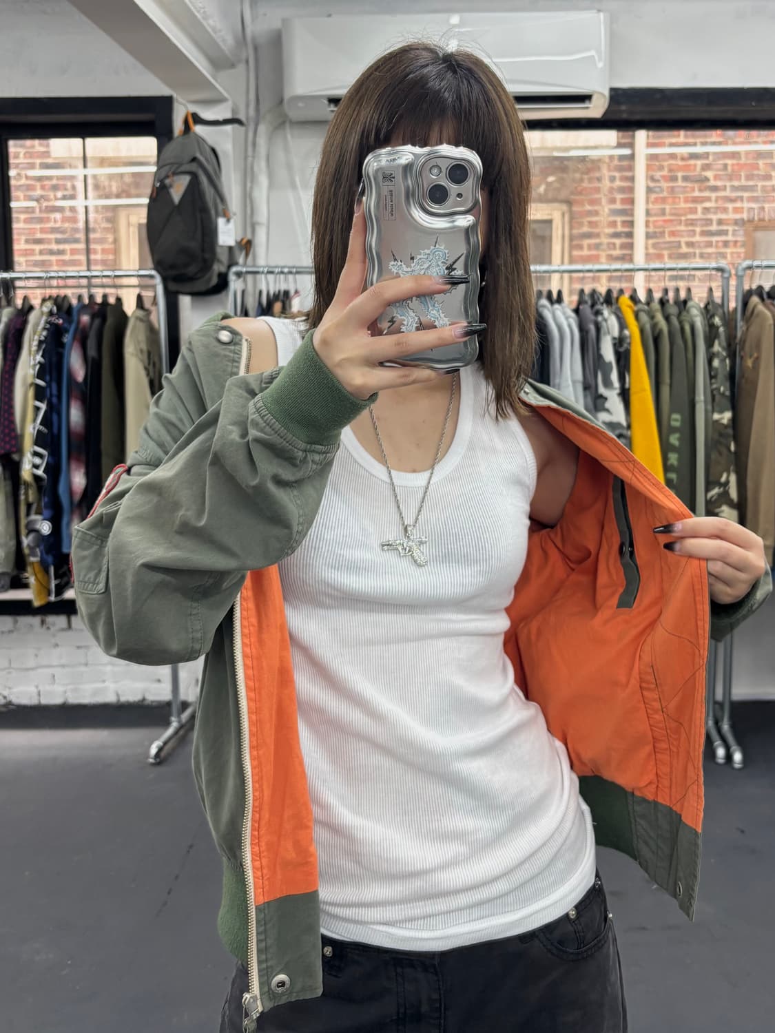 Schott 쇼트 Ma-1 블루종 자켓 상품이미지1