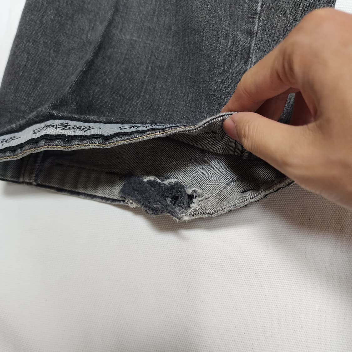 빈티지 카펜터 올드스쿨 워싱 흑청 데님팬츠 상품이미지8