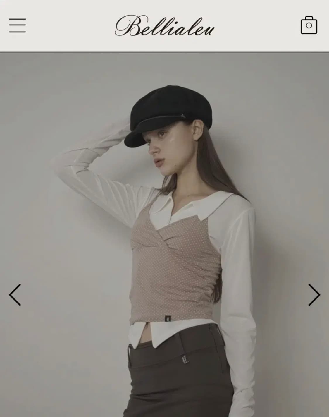 벨리아르 도트 캐미솔 베이지 상품이미지1