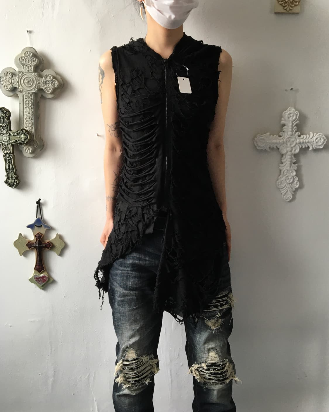 Acdc rag runge damage hood vest 상품이미지1