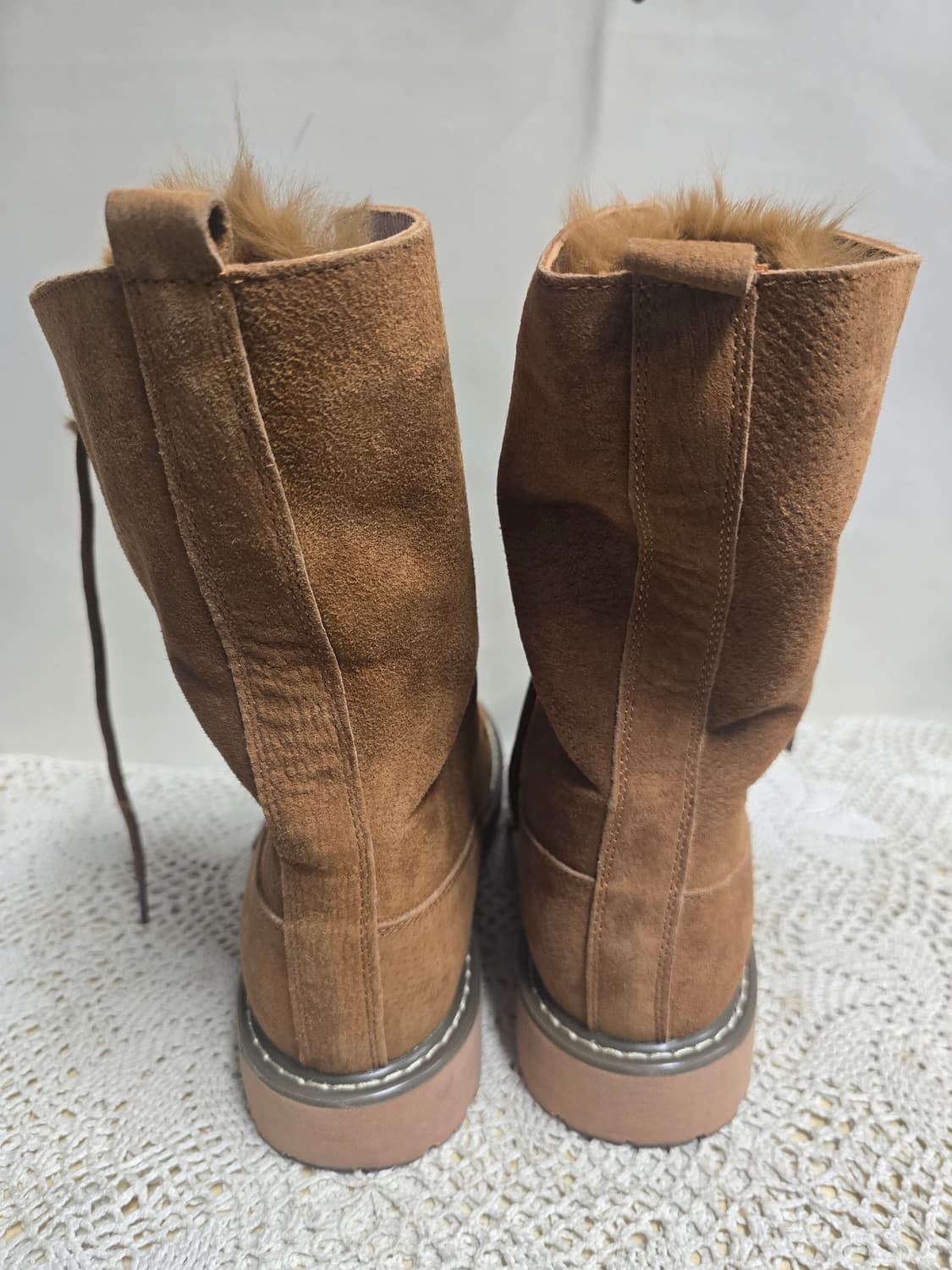 스웨이드 털 안감 브라운 워커 부츠 245 상품이미지4