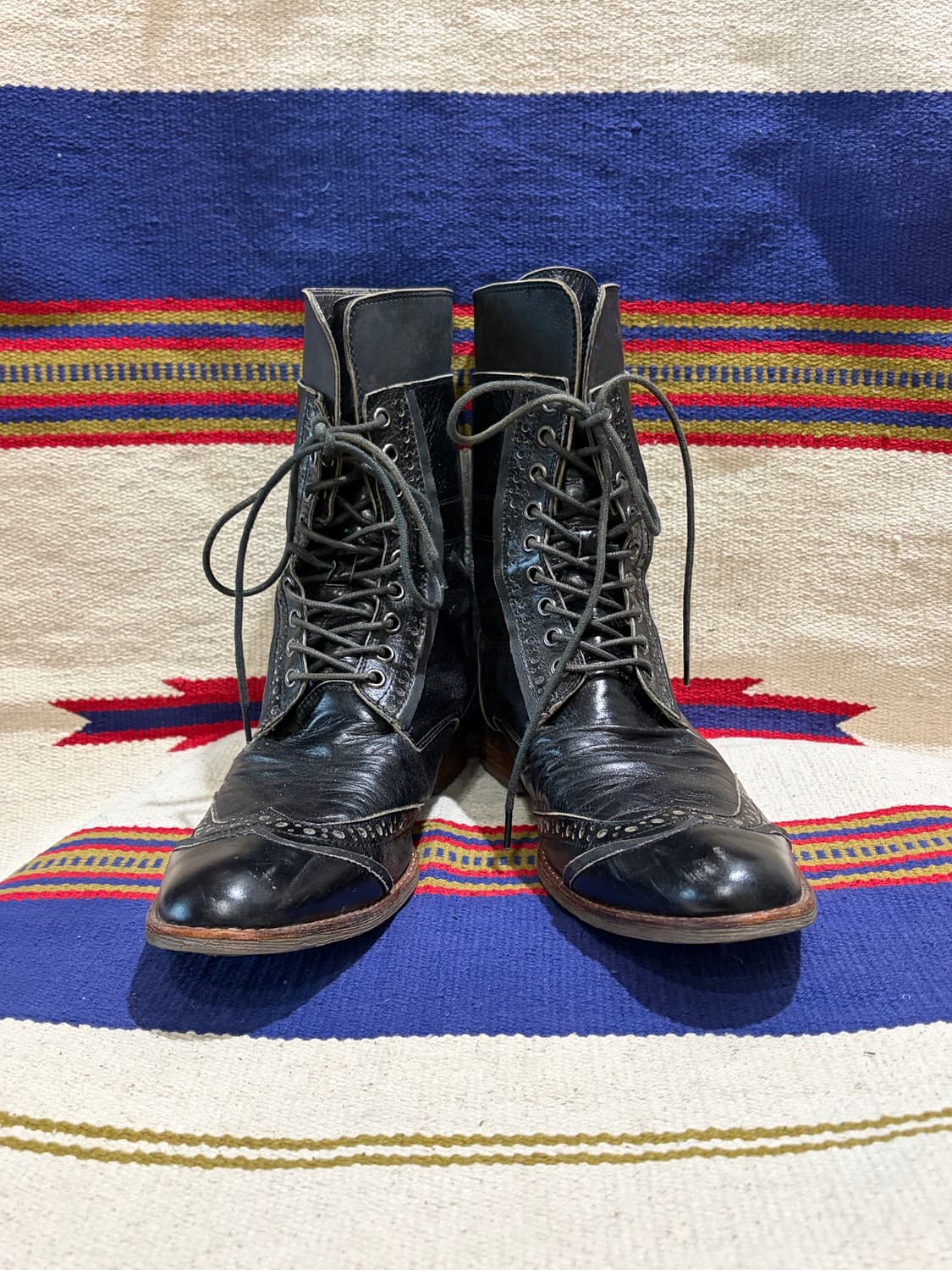 Western laceup boots / 웨스턴 레이스업 하이컷 부츠 상품이미지1