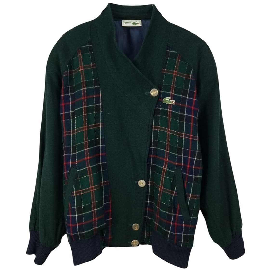 [라코스테] 로고 패치 빈티지 체크 블루종 자켓 M17802 상품이미지2