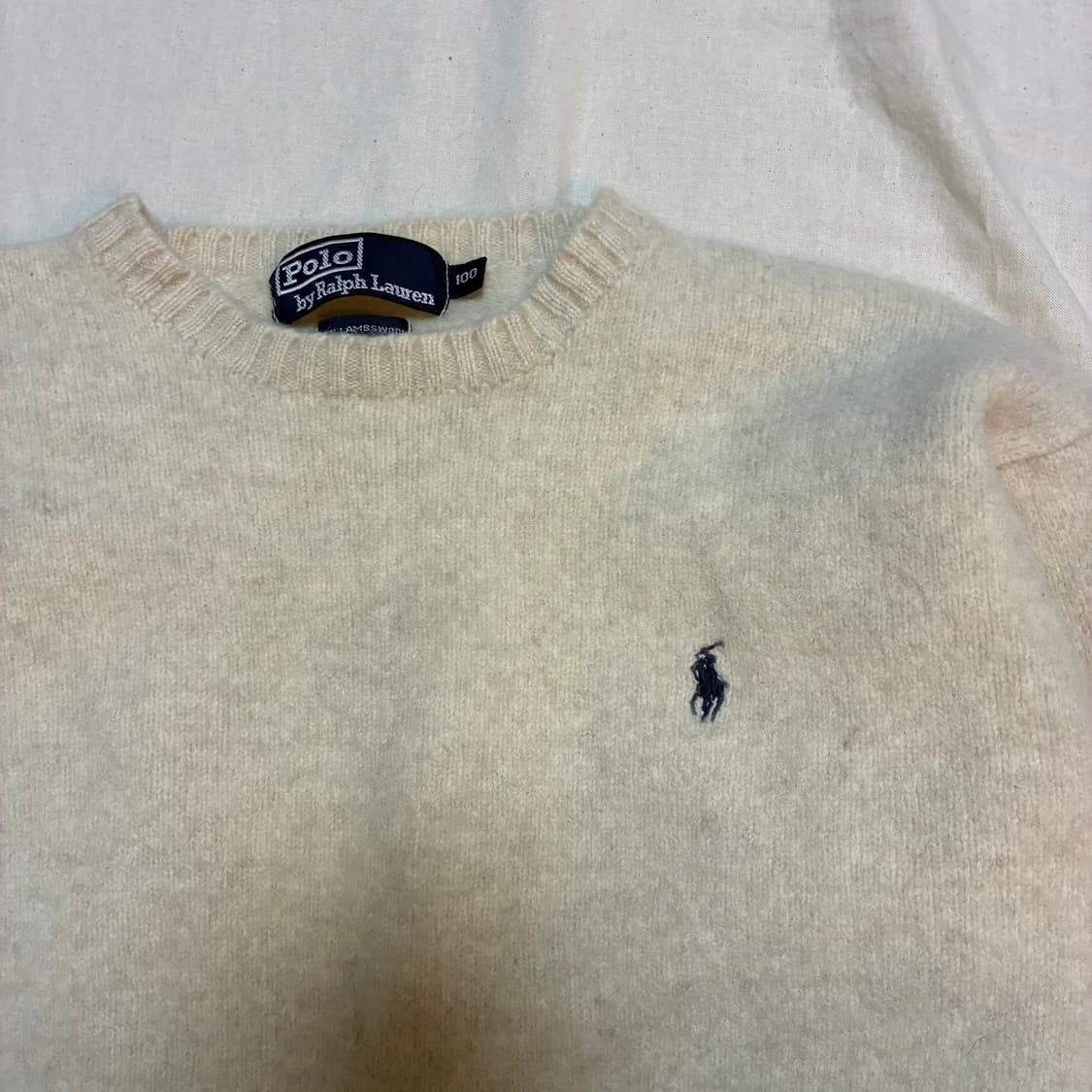 폴로 랄프로렌 아이보리 니트 100 상품이미지3