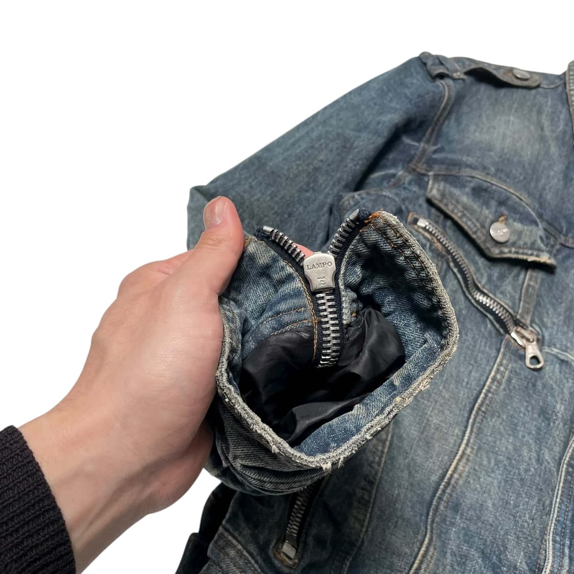 90's iceberg jeans 멀티포켓 데님 트러커 자켓 상품이미지7