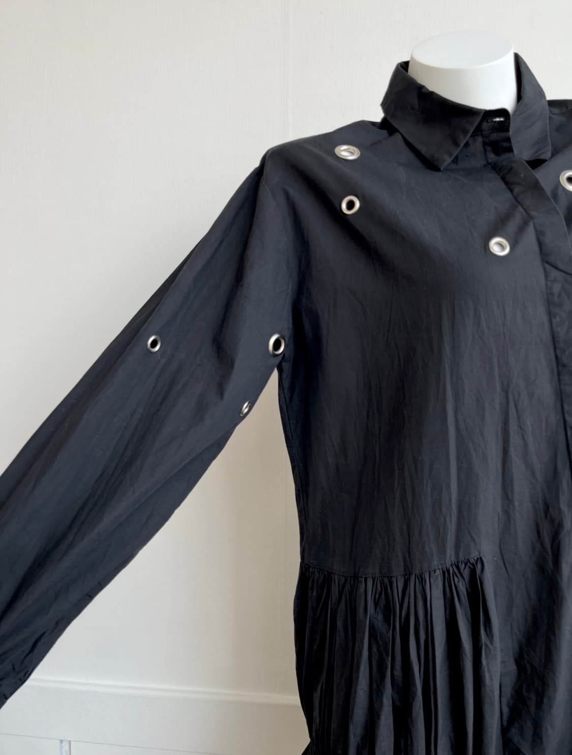 HELLCATPUNKS 고딕 아일렛 디테일 셔츠 원피스 상품이미지4