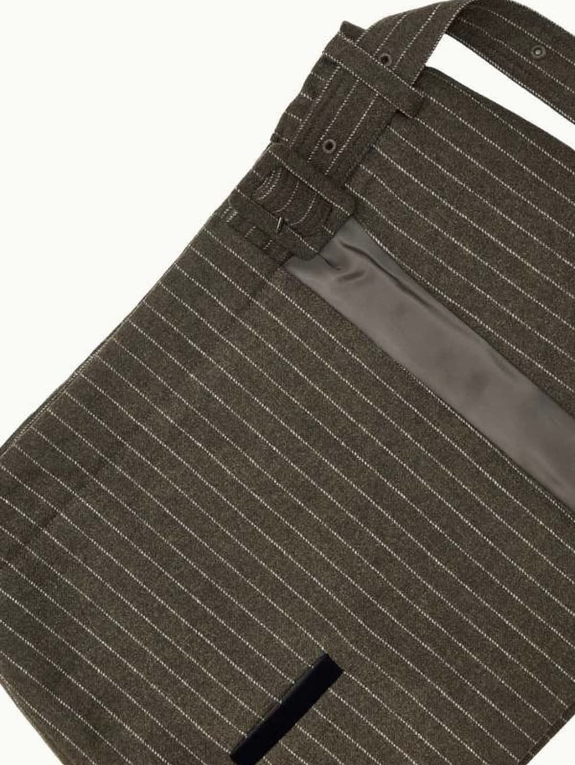 아모멘토 스트라이프 브라운 벨트 스커트 상품이미지3