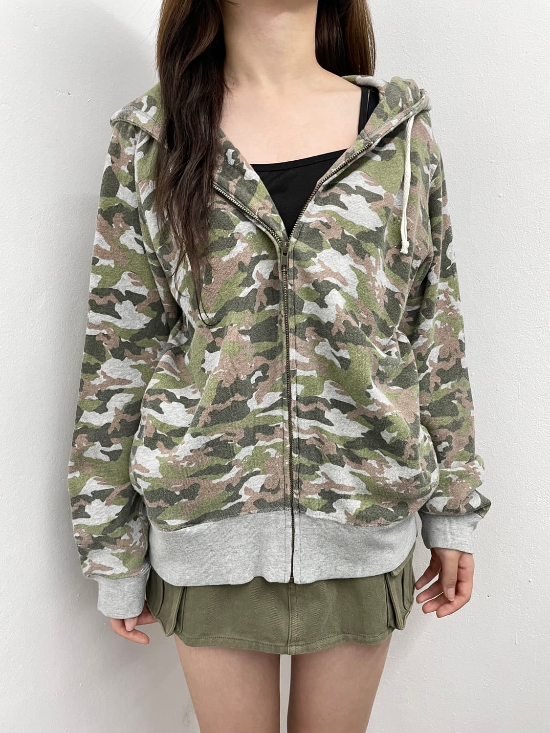 y2k 카모 후드집업 상품이미지1