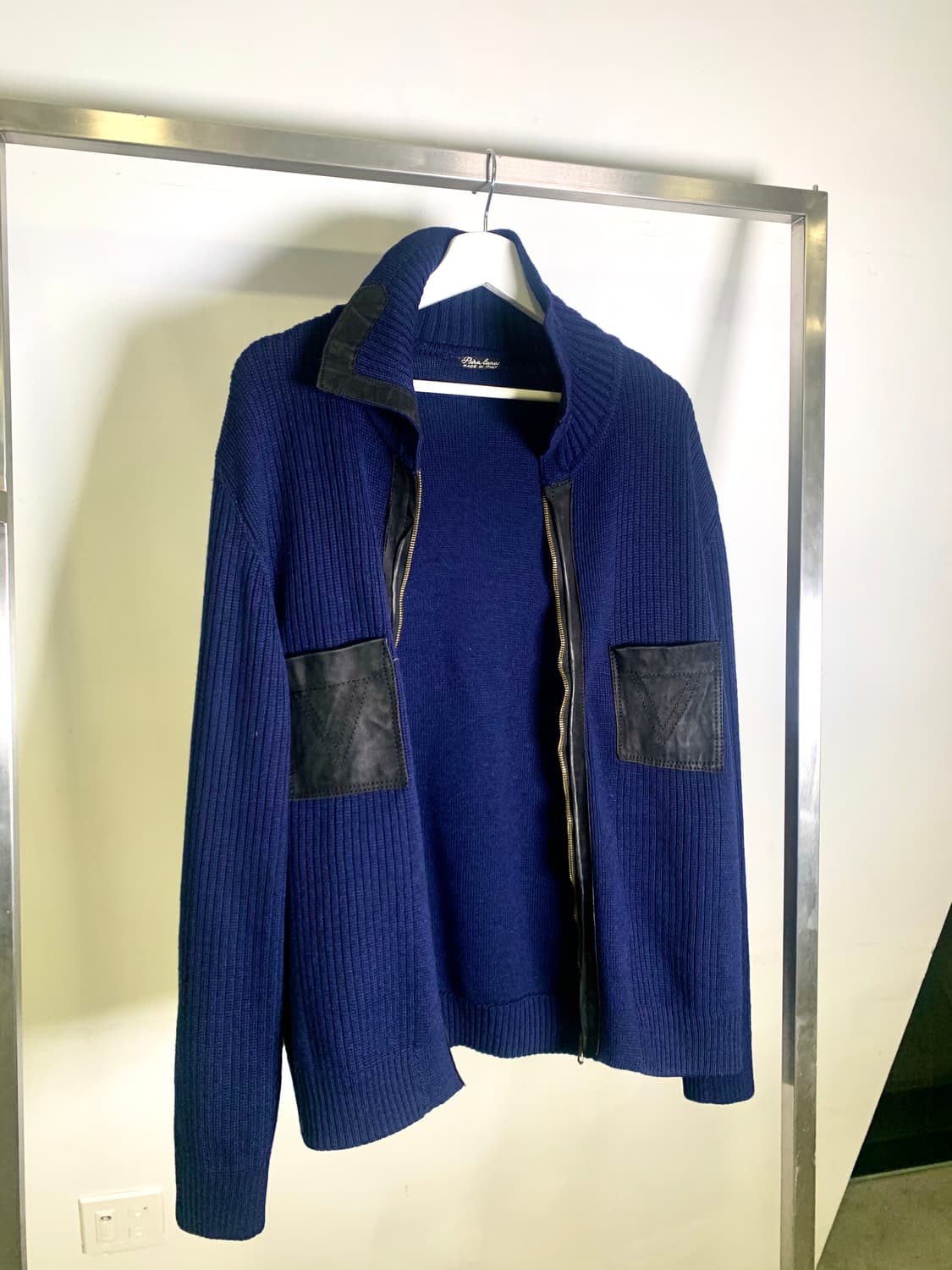 Suede Pocket Knit Jacket 후루츠패밀리