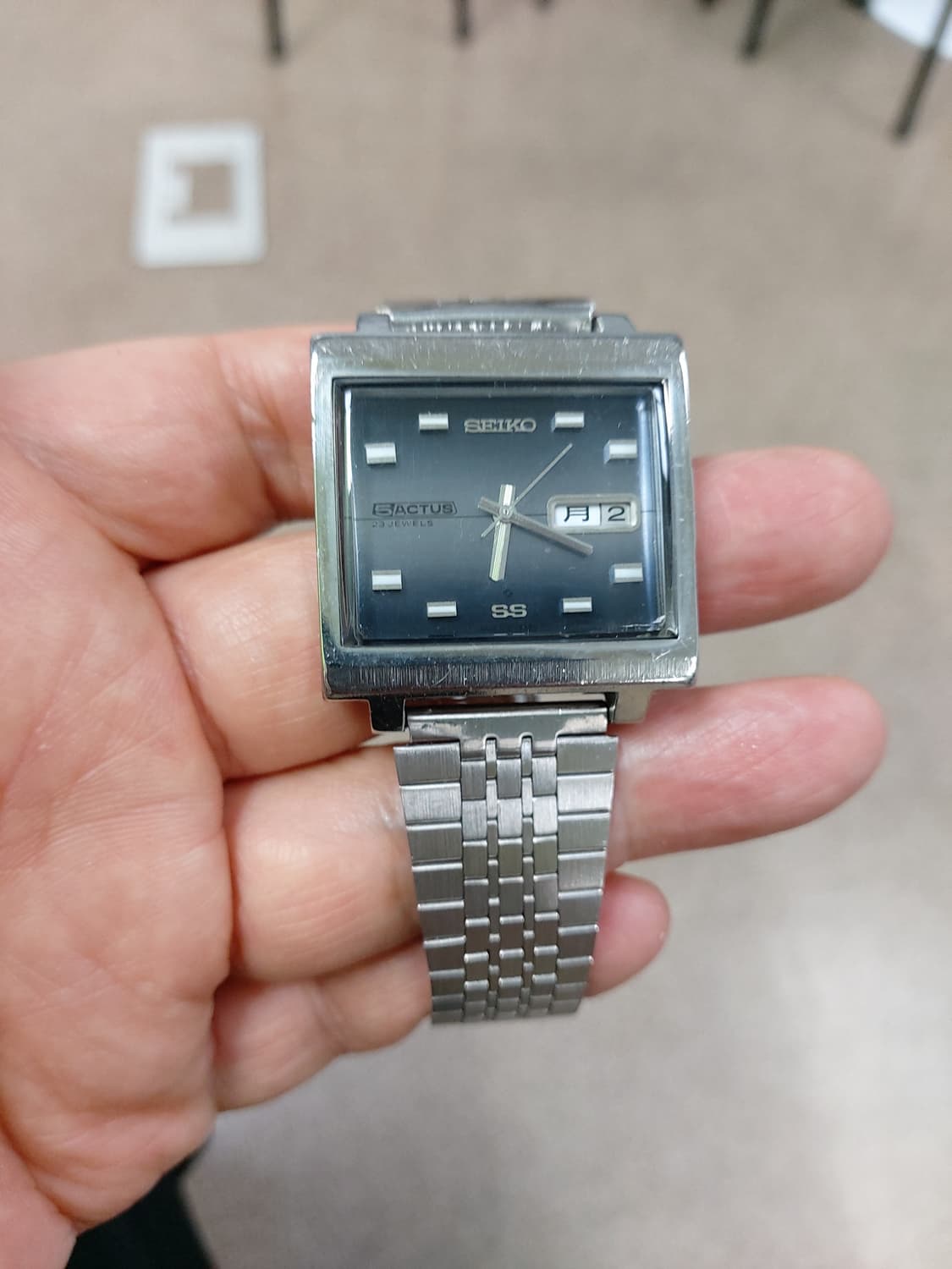 세이코 사각 빈티지 남성 시계 상품이미지1