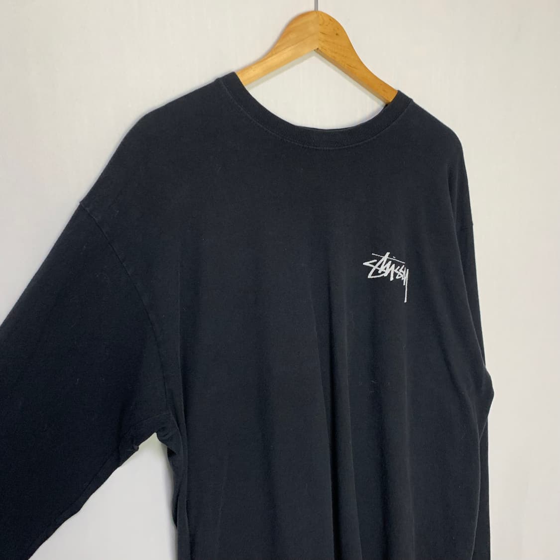 스투시 백 포인트 프린팅 긴팔 티셔츠 빈티지 롱슬리브 블랙 XL 상품이미지4