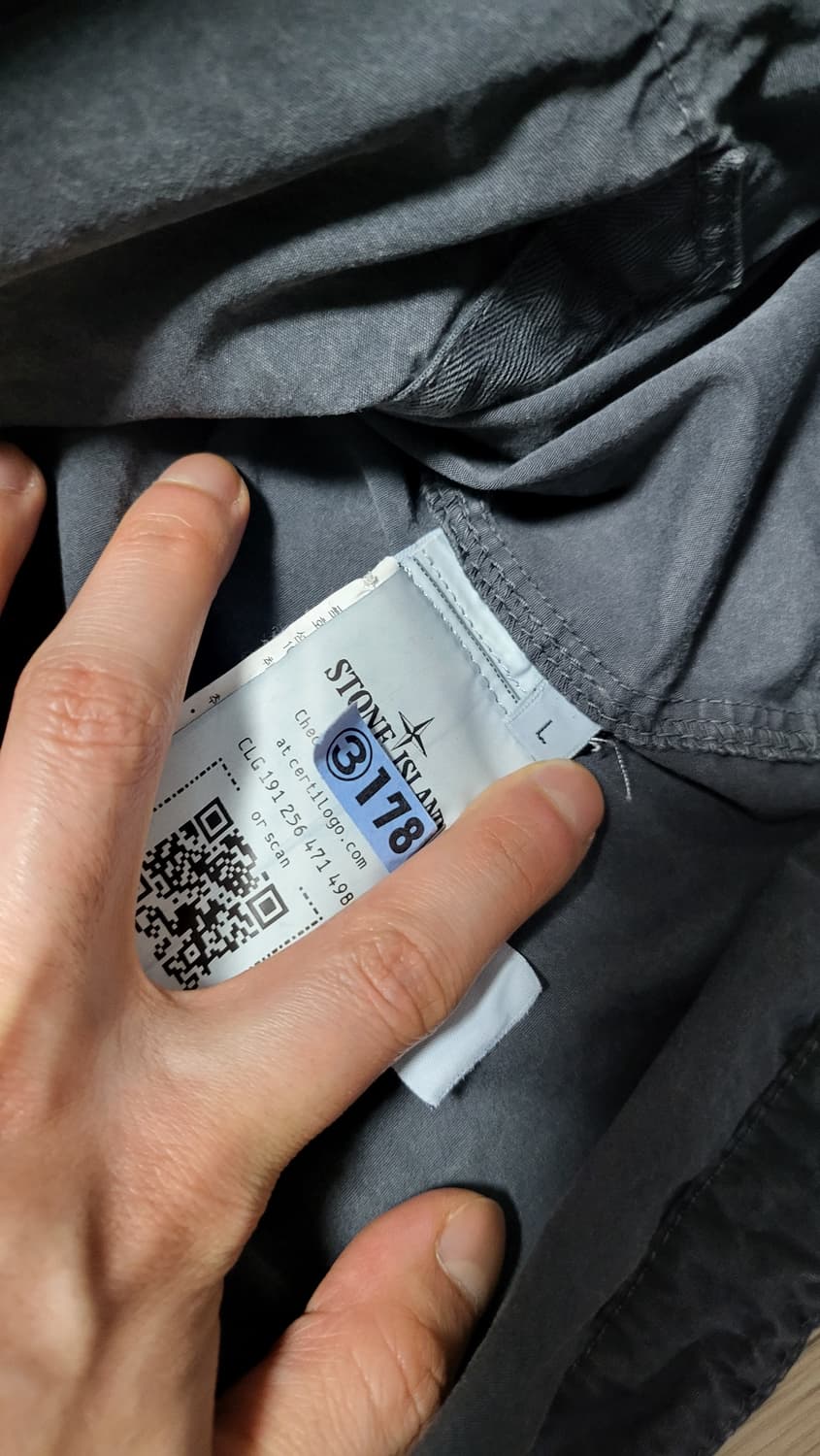 스톤아일랜드 브러쉬드 코튼 아노락 리드 그레이 L 상품이미지7