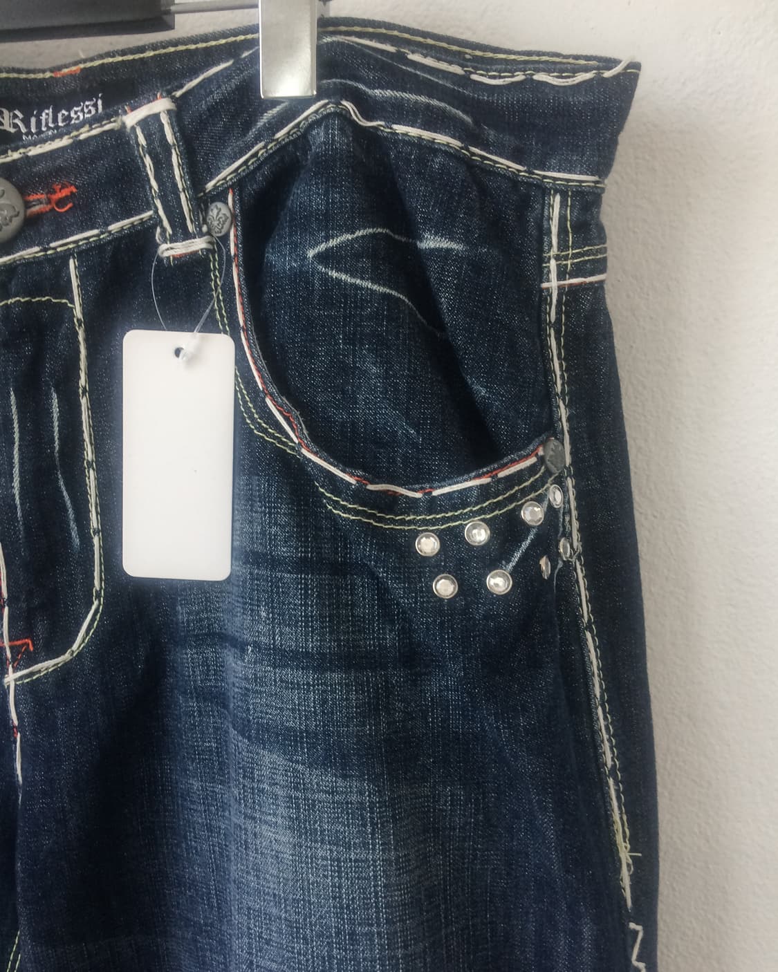 Back pocket point denim pants 상품이미지5
