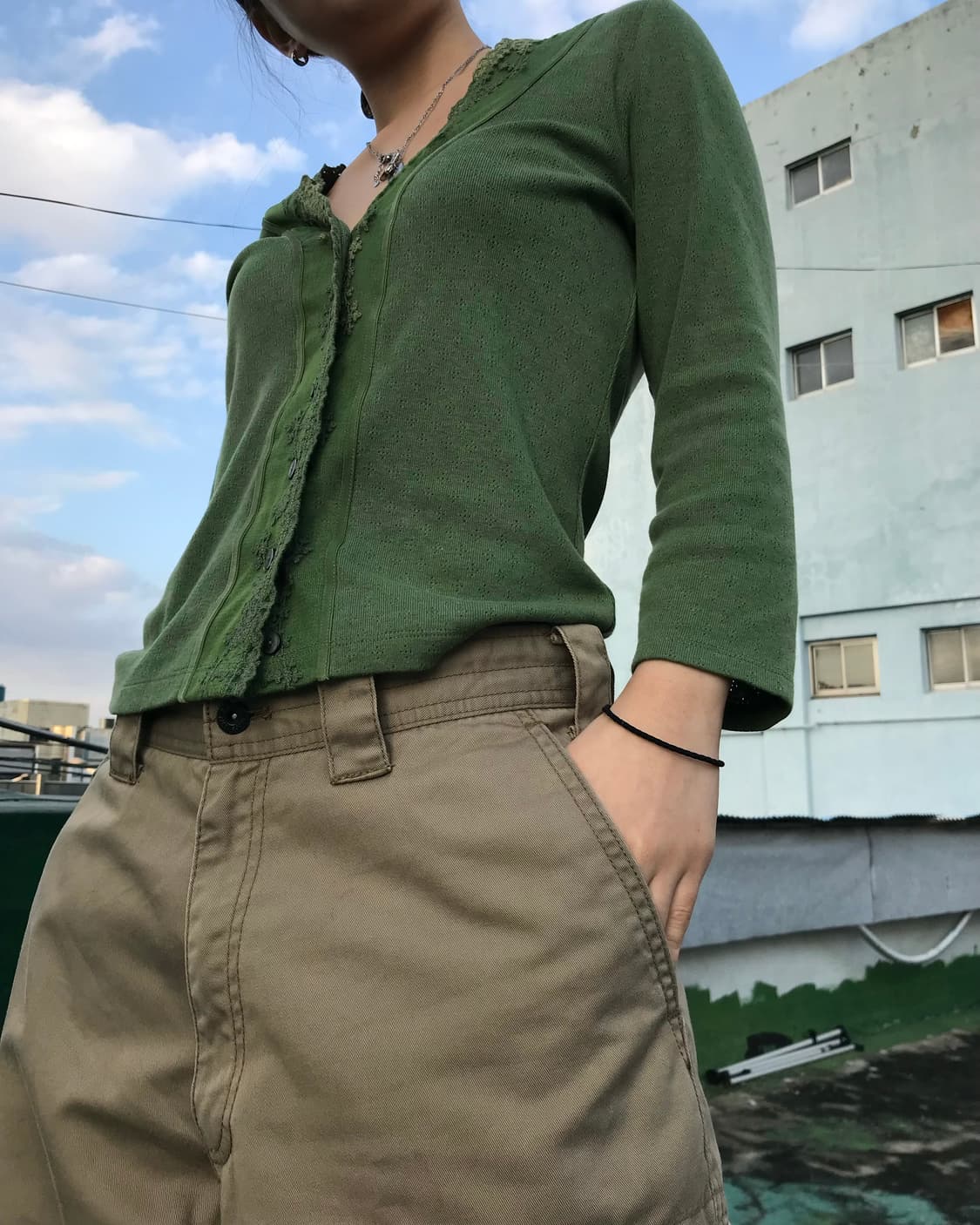 올리브 레이스 가디건 상품이미지7