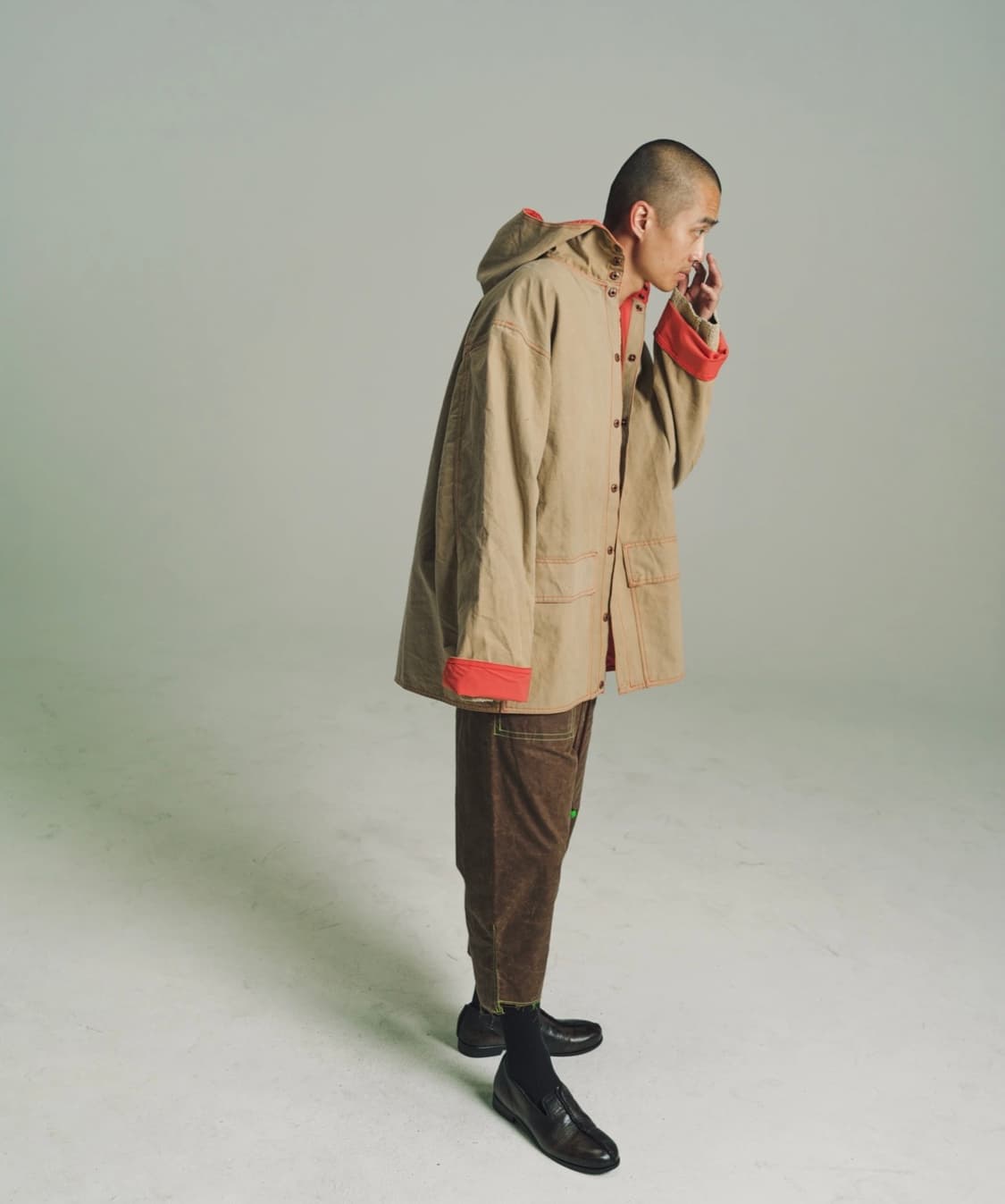 ANECHO HOODED PATCH POCKET JACKET 상품이미지2