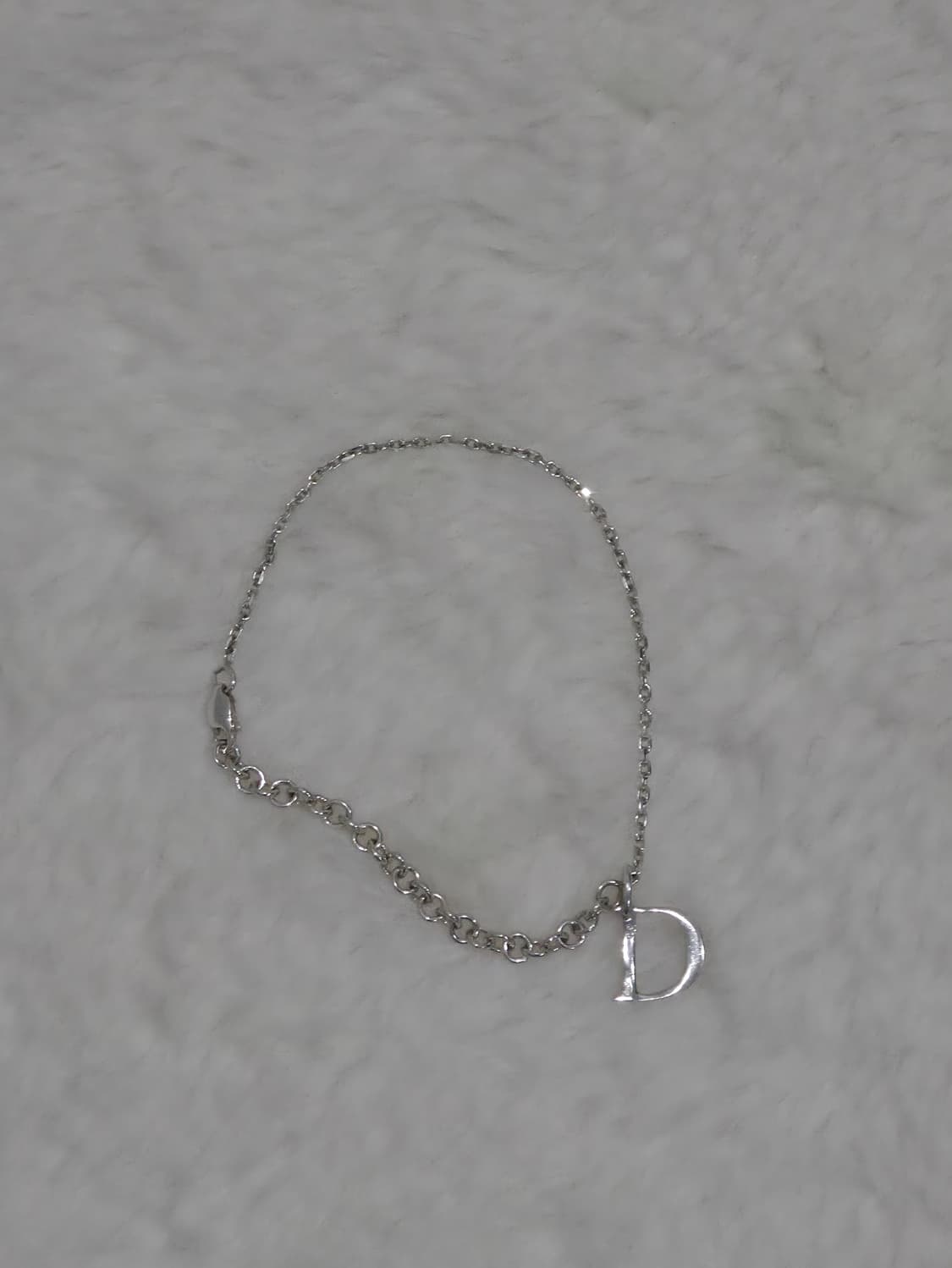 디올 D 로고 팔찌 실버 상품이미지5