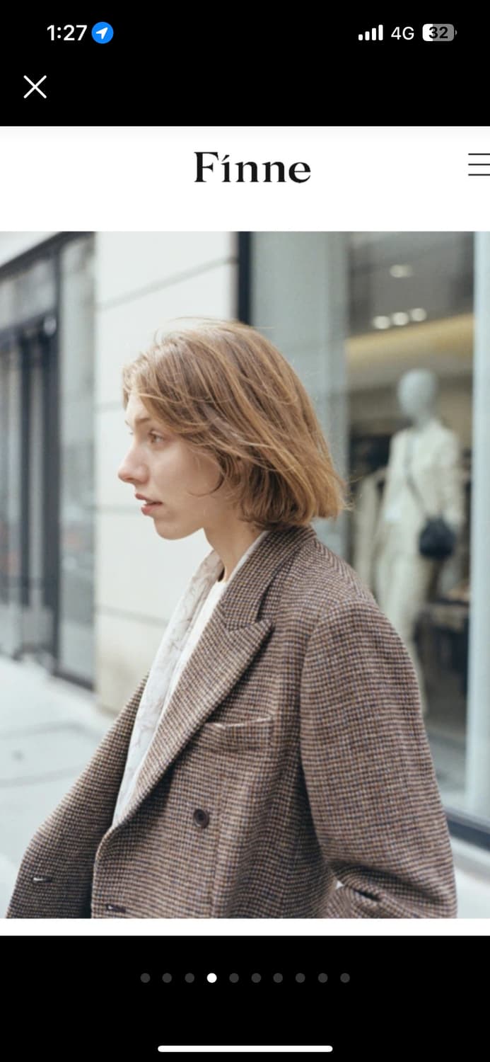 FINNE 핀느 해리스트위드 더블 자켓 상품이미지10