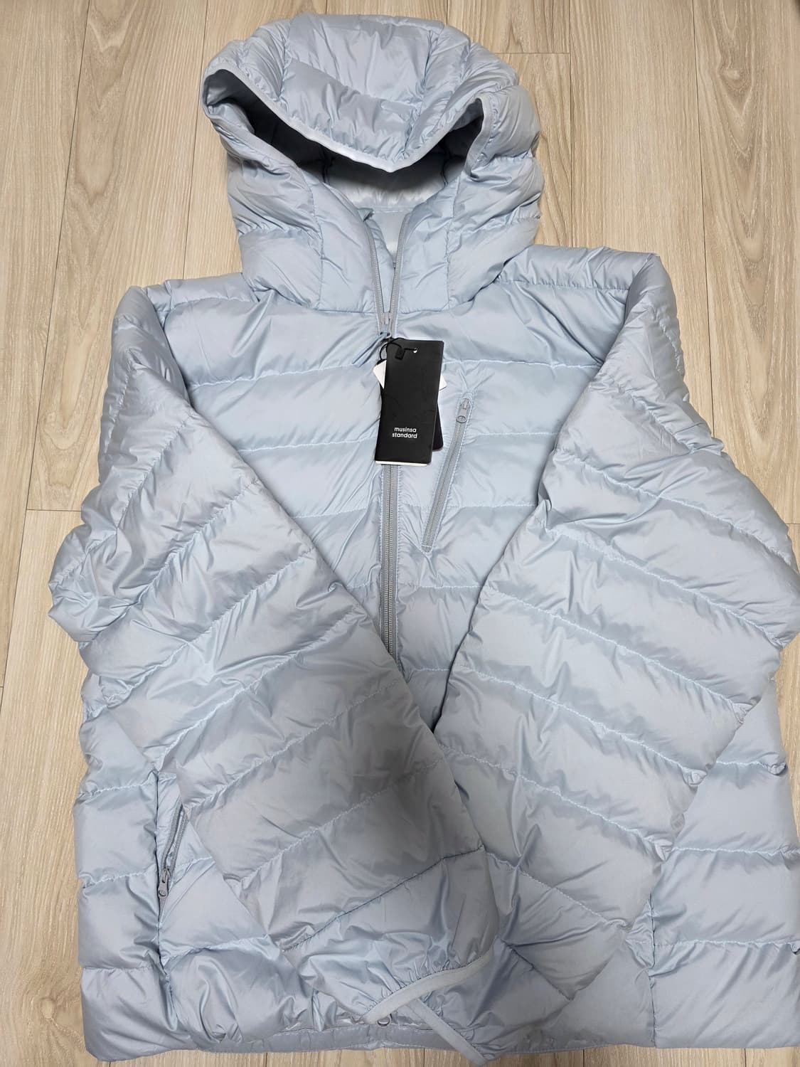 무신사 시티 레저 후디드 라이트 다운 자켓 클라우디블루 XXL 상품이미지2