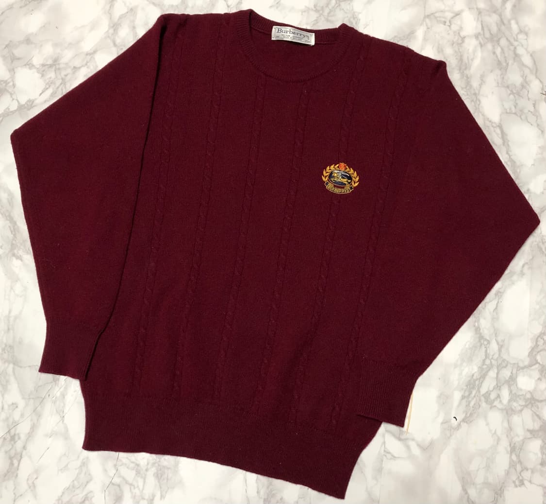 버버리 니트 정품 버건디 상태최고 클래식 상품이미지1