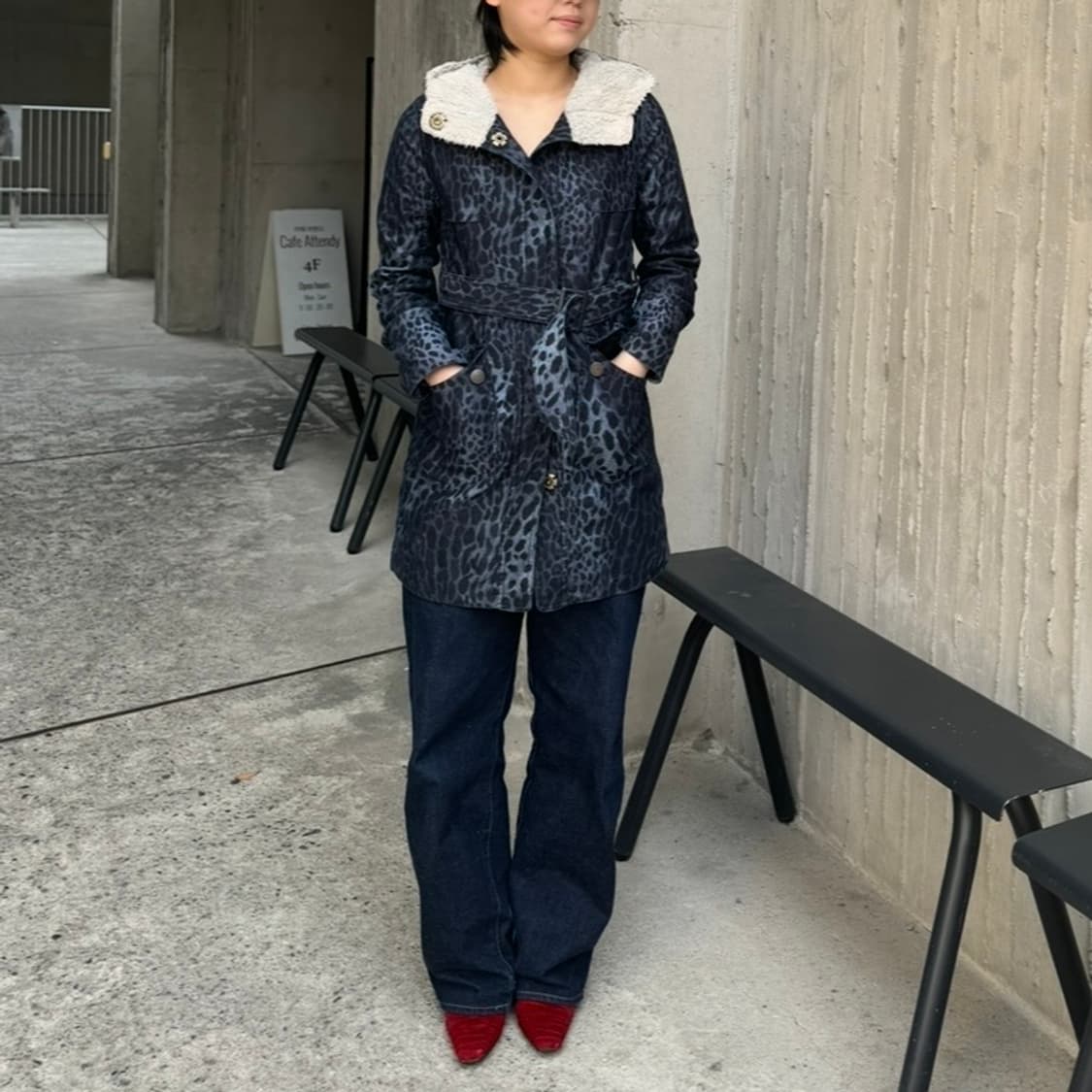 히스테릭글래머 레오파드 미디 코트 상품이미지10