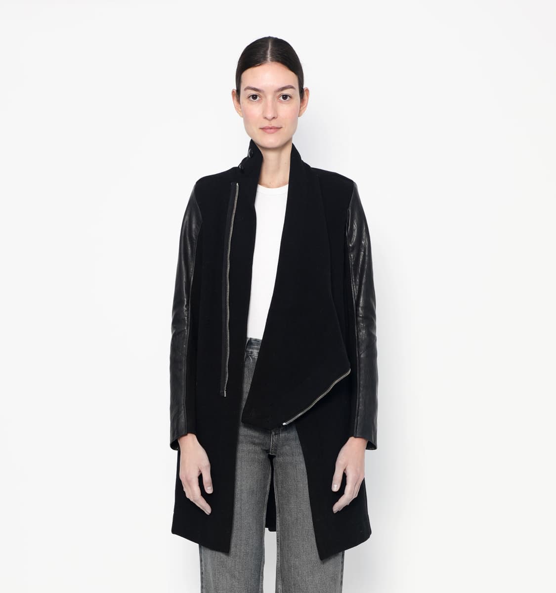 Rick Owens 14FW 아카이브 캐시미어 카프스킨 롱 코트 상품이미지9