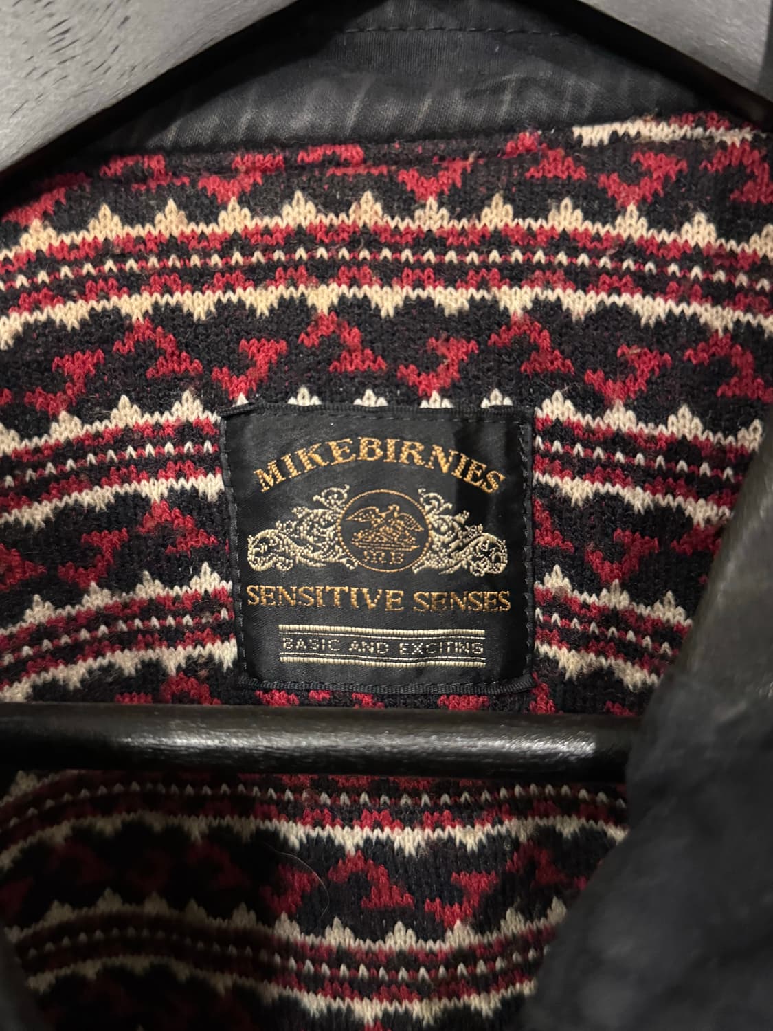 90s 마이크버니즈 에스닉 레더 봄버자켓 상품이미지4