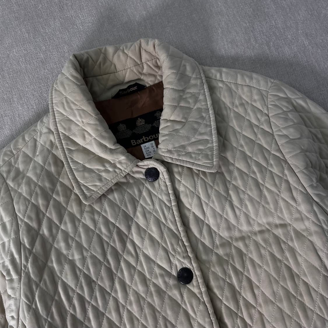 W 95 바버 퀄팅 버튼 자켓 상품이미지2