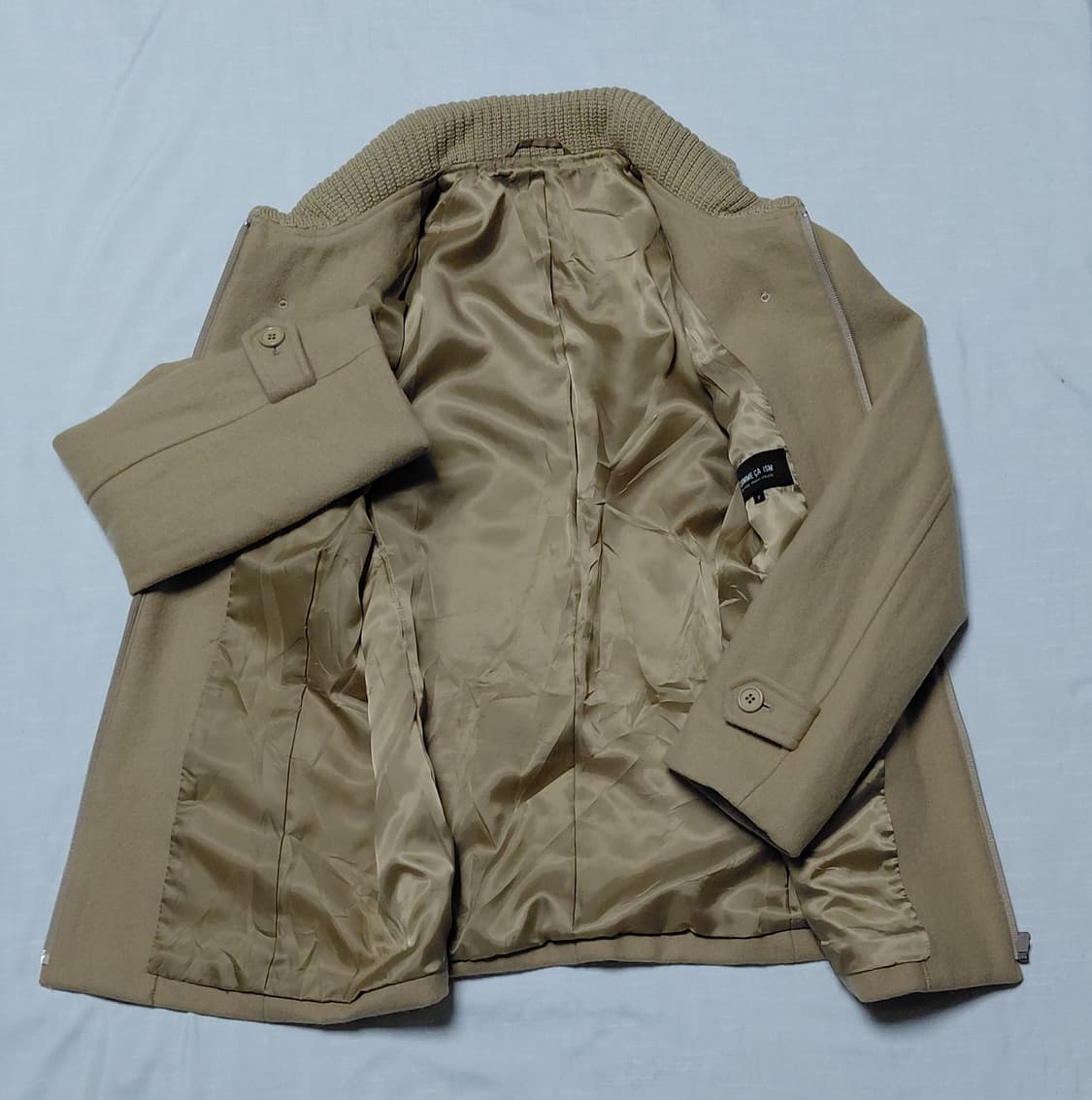 [울 90%] COMME CA ISM(콤사 이즘) 니트 칼라 울 코트 상품이미지4