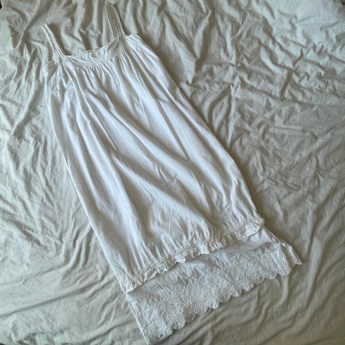 프렌치 코튼 자수 롱 드레스 원피스 상품이미지2