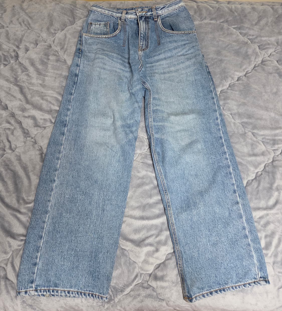 [M] 논플로어 연청 데님 팬츠 WAVE BLUE DENIM PANTS 상품이미지1