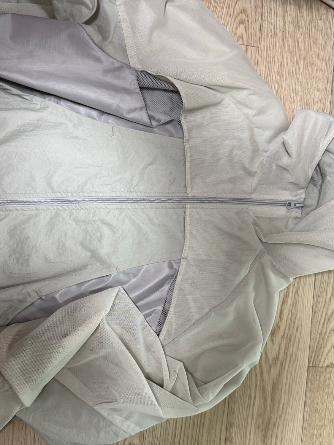 오호스 더블 레이어드 윈드 브레이커 그레이 상품이미지5