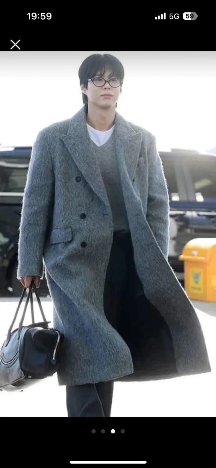 던스트 유니섹스 알파카 울코트 그레이xs 상품이미지3