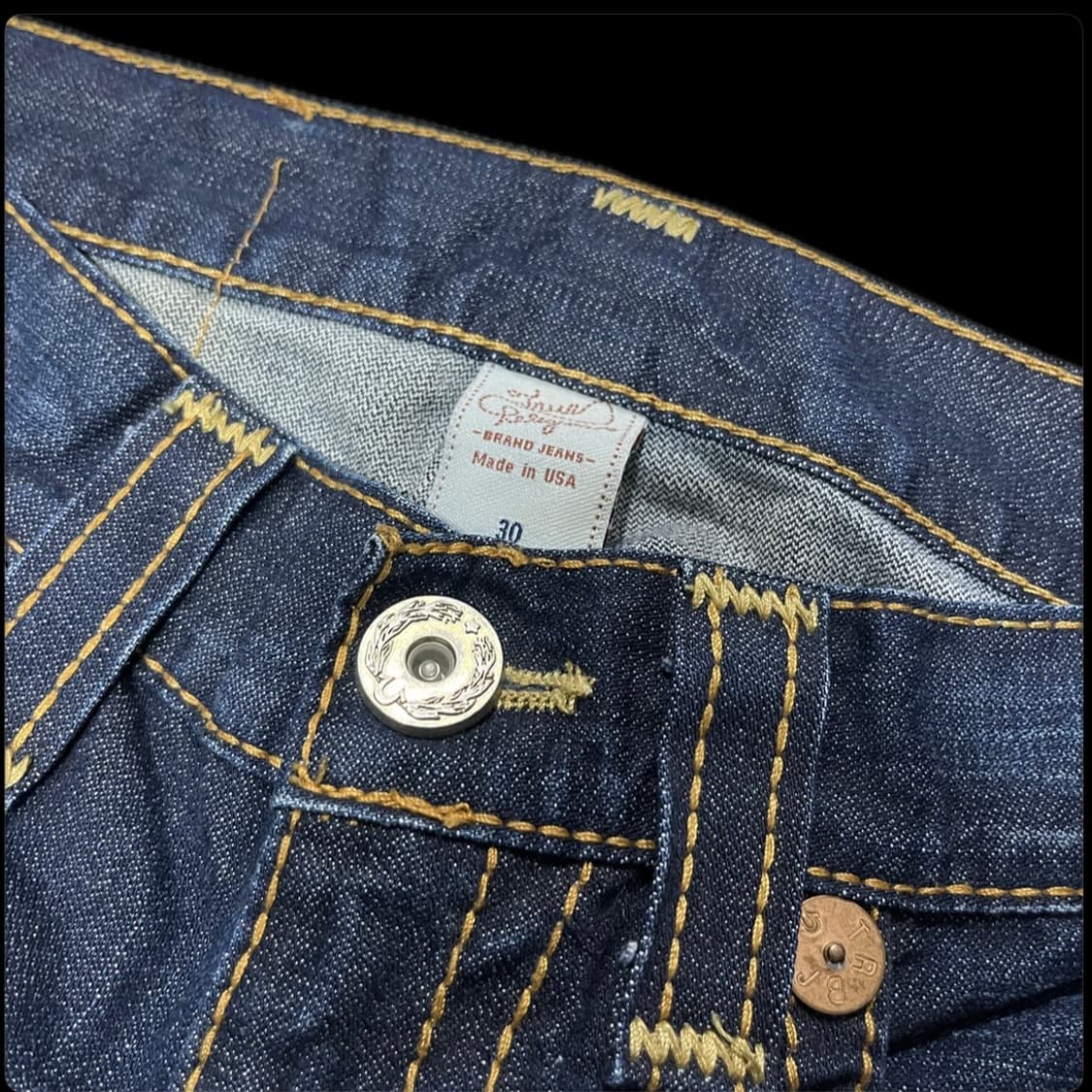 트루릴리전 usa 스트레이트핏 레더패치 상품이미지3