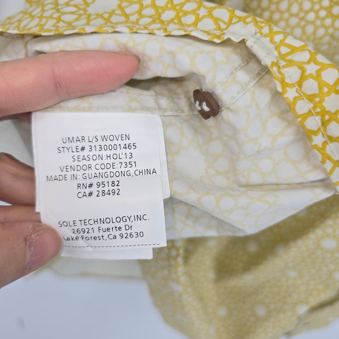 ALTAMONT 패턴 셔츠 / 옐로우 그래픽 셔츠 상품이미지9