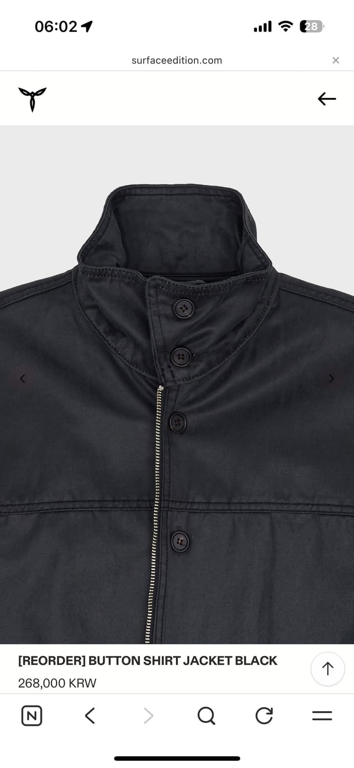 SURFACE EDITION BUTTON SHIRT JACKET M 상품이미지4