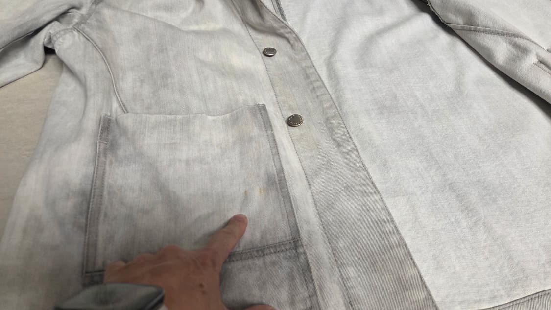 솔리드 옴므 워시드 다잉 빈티지 워크 웨어 데님 자켓 상품이미지4