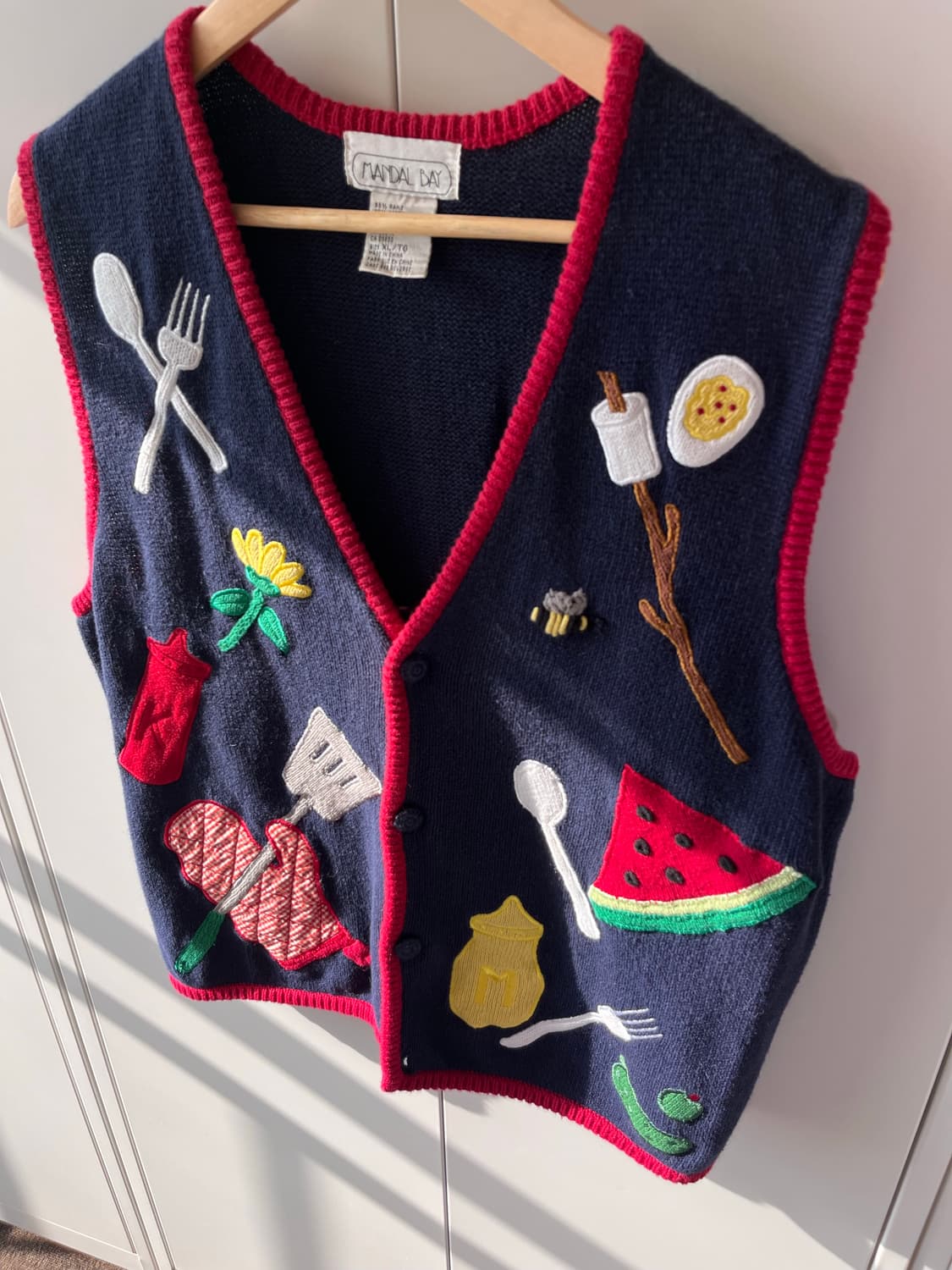 Mandal bay 쿠킹 자수 니트 조끼 가디건  상품이미지8
