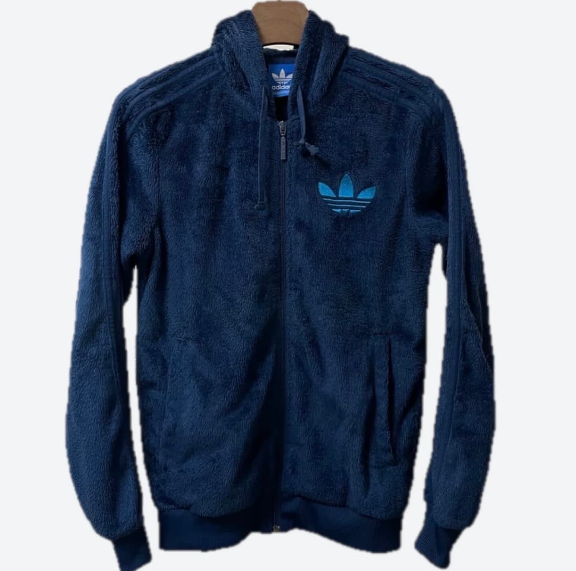 💙아디다스 쉐르파 빅로고 네이비 후드집업💙 상품이미지1