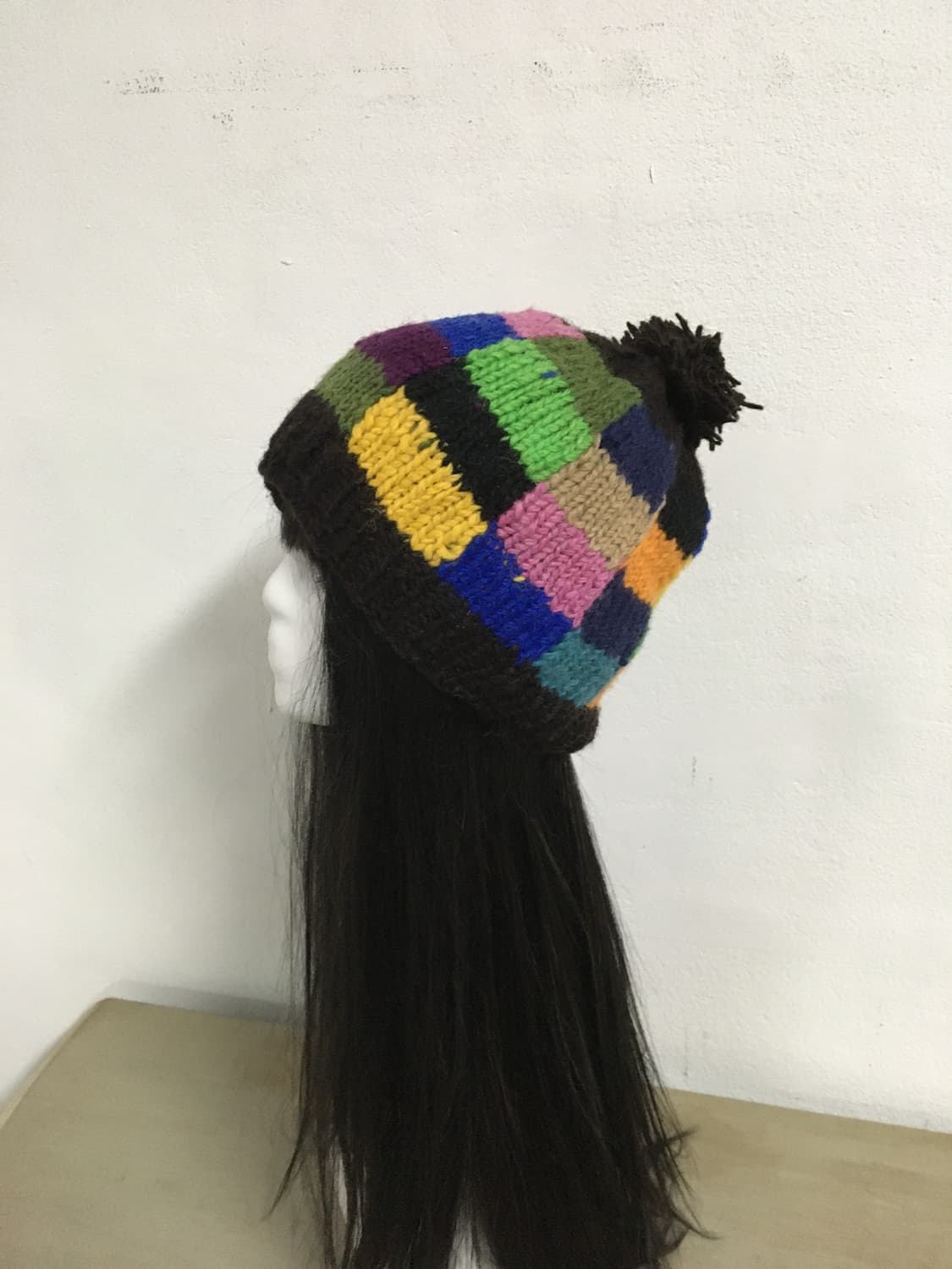  pom patch work point knit beanie 상품이미지1