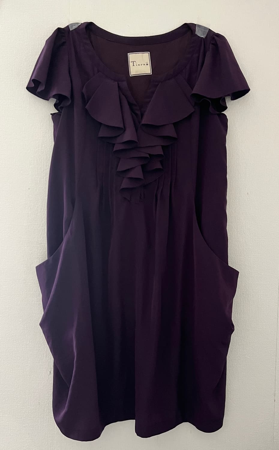 Purple Ruffle Pocket Dress 상품이미지1