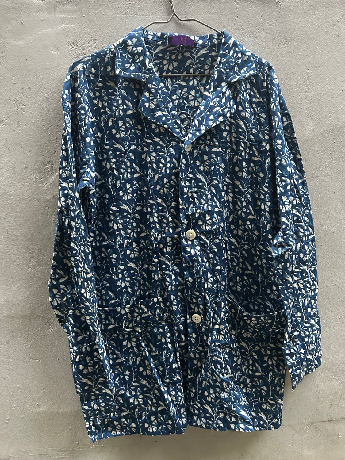 *rare* 요지야마모토 오리엔탈 꽃무늬 포켓 롱 셔츠 상품이미지2