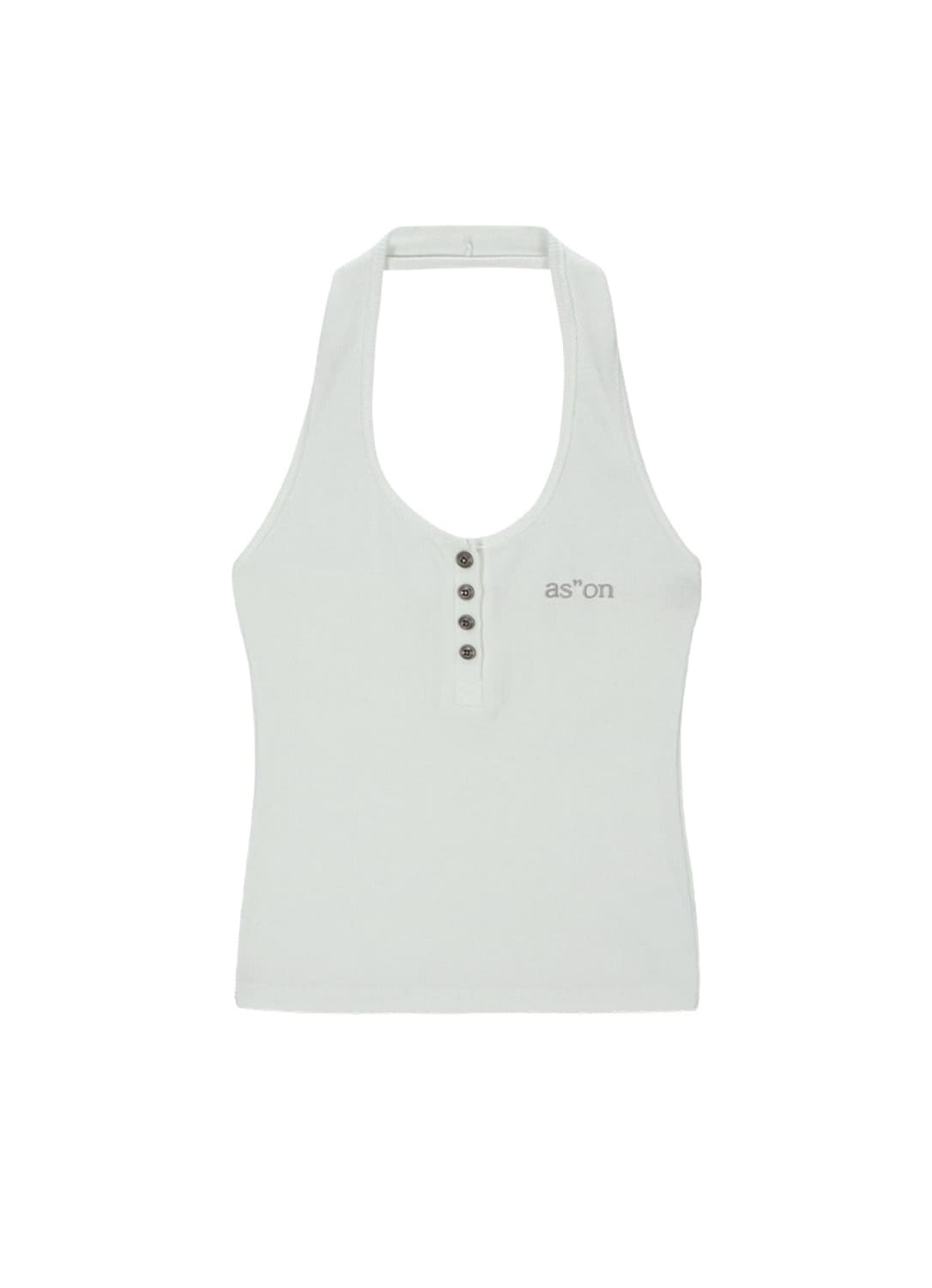 애즈온 POUND HALTER SLEEVELESS (WHITE)  상품이미지1
