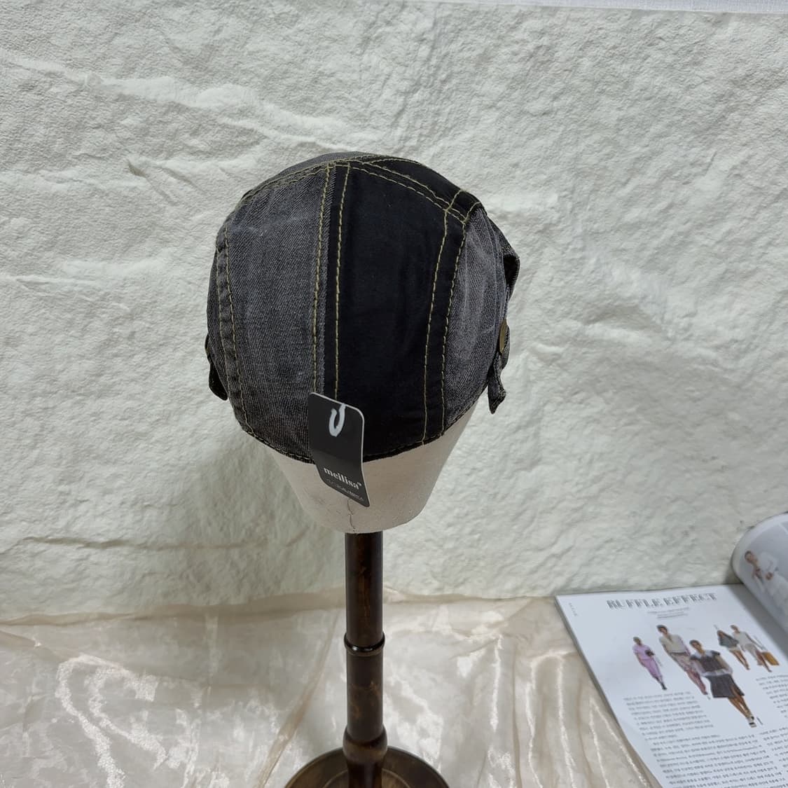 빈티지 워싱 데님 앞모자 헌팅캡 상품이미지3