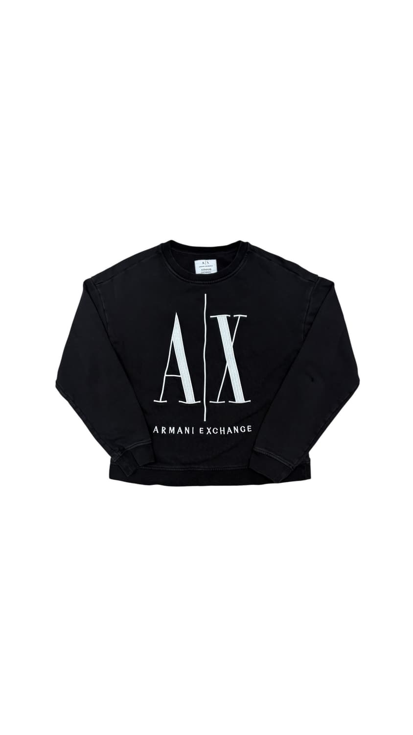 알마니 익스체인지 블랙 맨투맨 상품이미지2